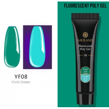 Saviland fluorescent poly gel, 15g-YF08 zelený