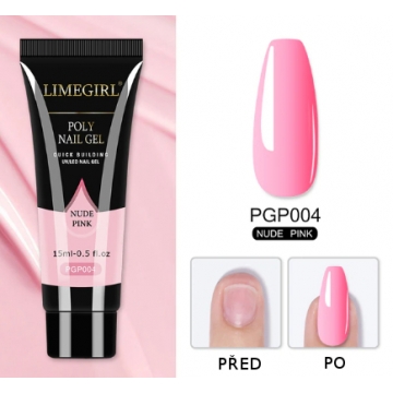 Limegirl barevný polygel,15 ml- nude pink