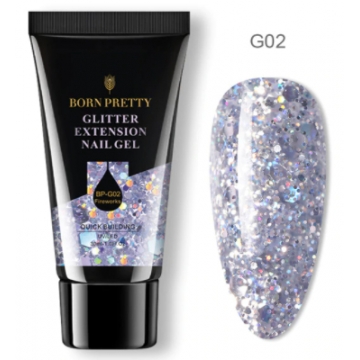 Born Pretty poly gel glitter,30 ml-BP-G02