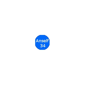 Anself,barevný uv gel,8 ml - č.34